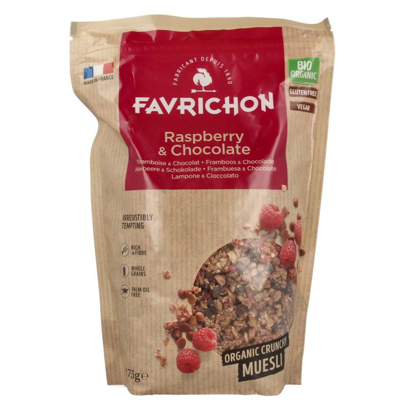 Favrichon Framboos & Chocolade Crunchy Muesli Bio