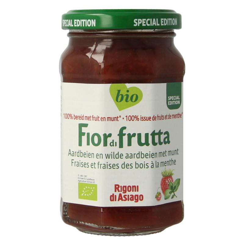 Fiordifrutta Aardbeien En Wilde Aardbeien Met Munt Jam Bio