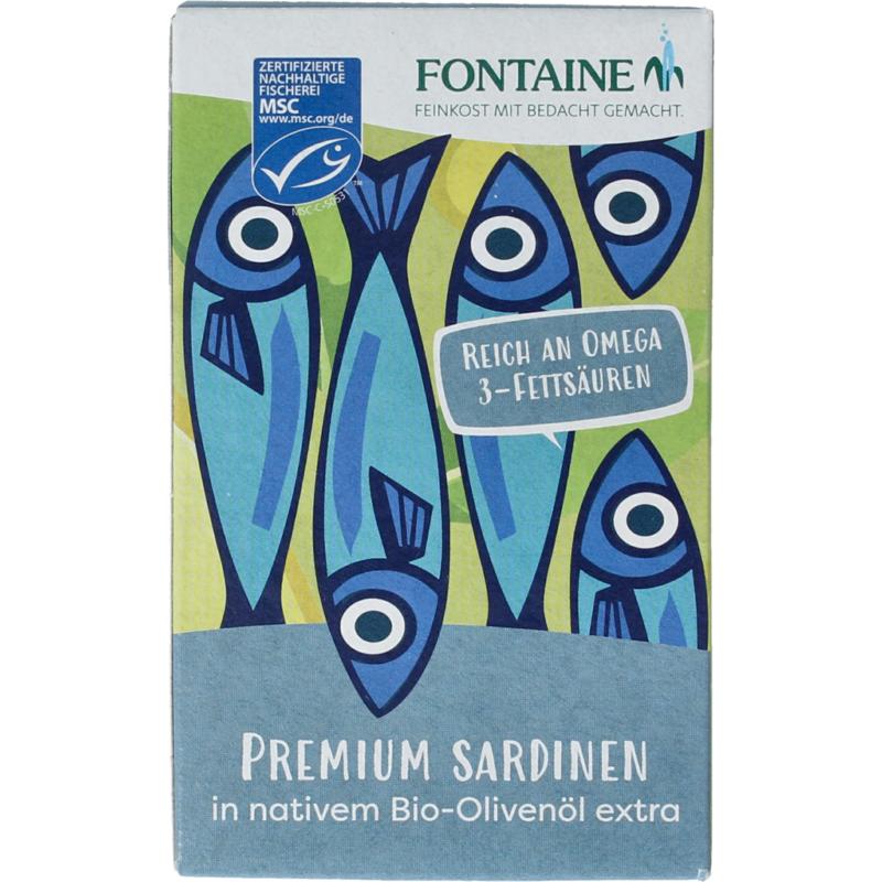 Fontaine Sardines Met Huid En Graat