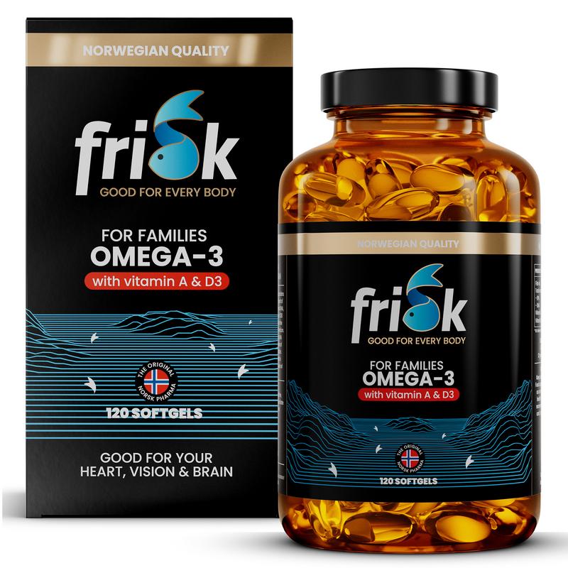 Frisk Omega 3 Gezin – Visolie Met Dha & D3