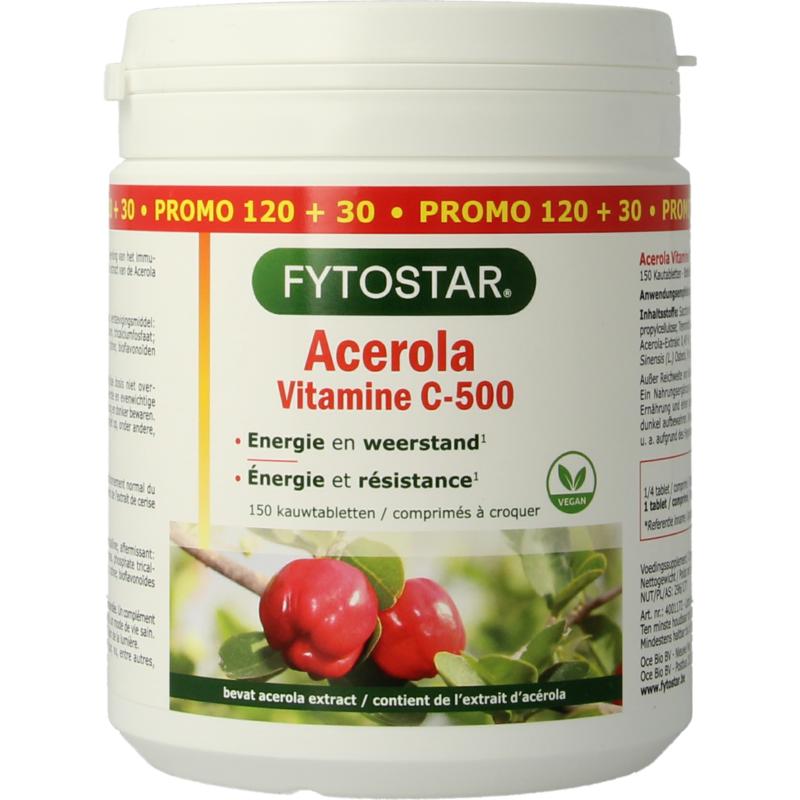 Fytostar Acerola Vitamine C 500 Kauwtablet