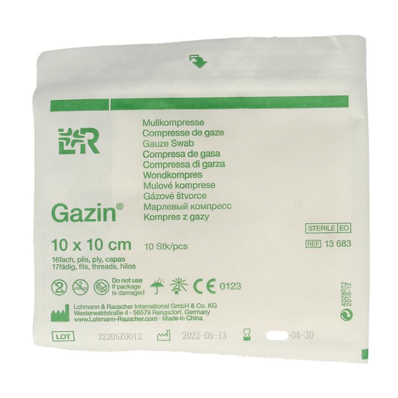 Gazin Gaaskompressen 10 X 10Cm Steriel