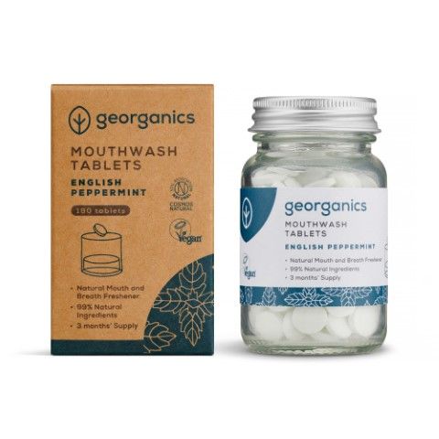 Georganics Mouthwash Tablets English Peppermint