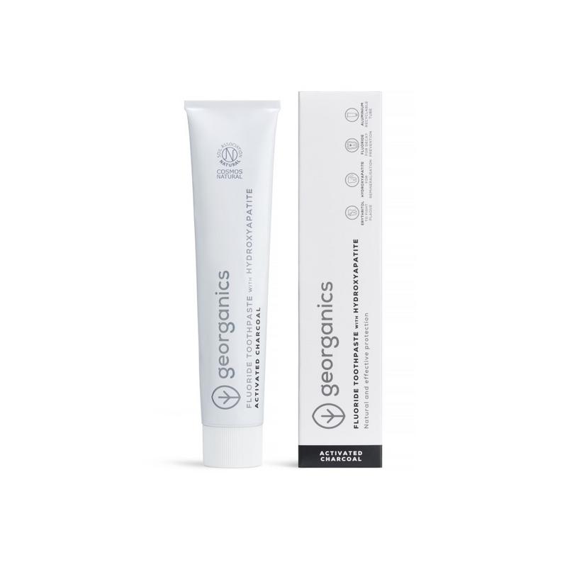 Georganics Toothpaste Fluor Charcoal Tube