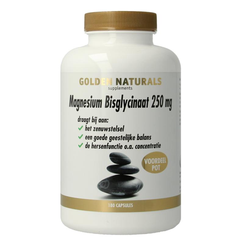 Golden Naturals Magnesium Bisglycinaat 250Mg