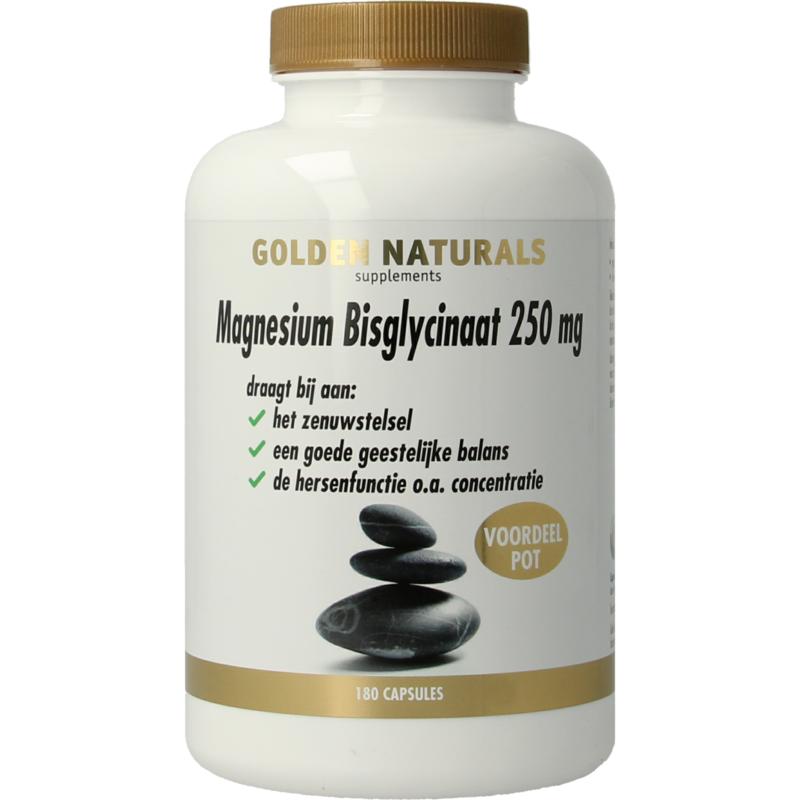 Golden Naturals Magnesium Bisglycinaat 250Mg