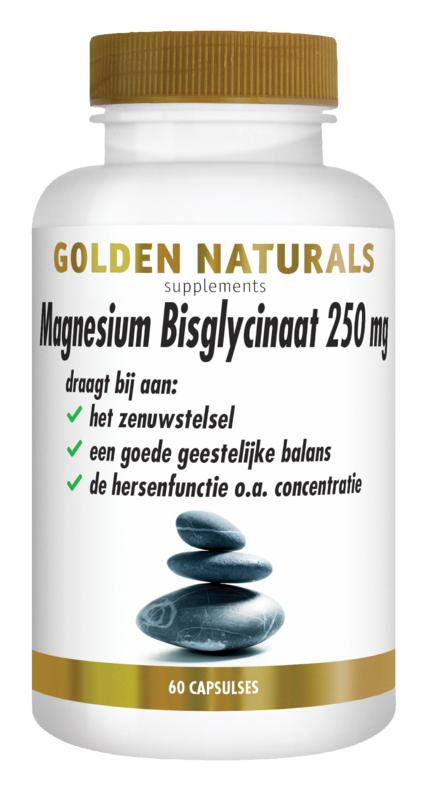 Golden Naturals Magnesium Bisglycinaat 250Mg
