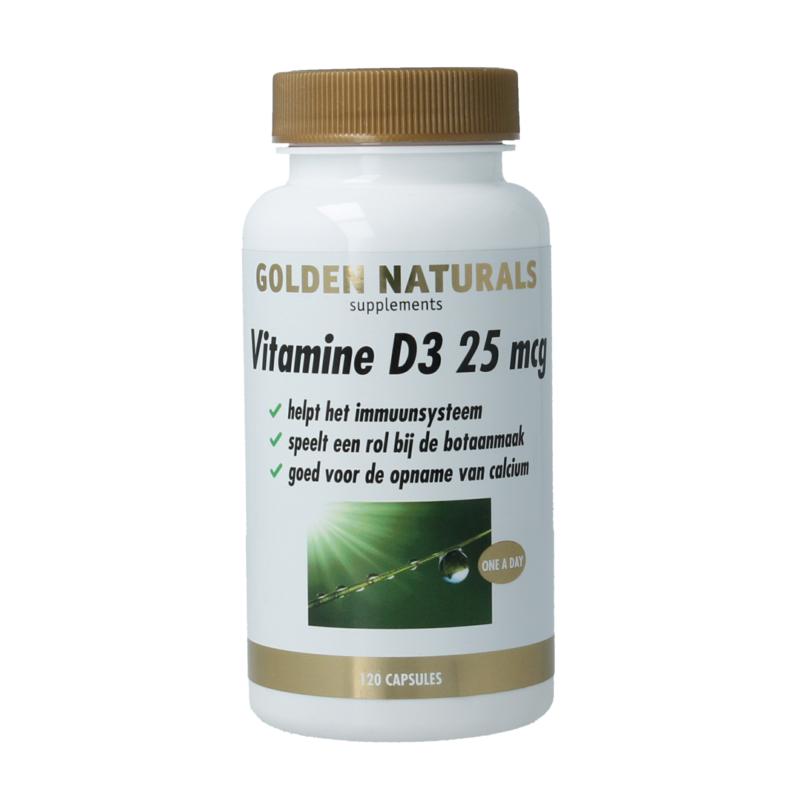 Golden Naturals Vitamine D3 25Mcg