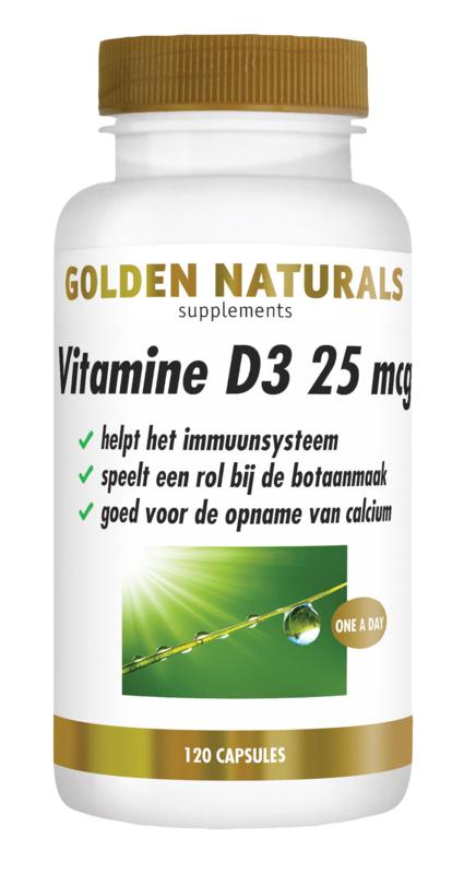 Golden Naturals Vitamine D3 25Mcg