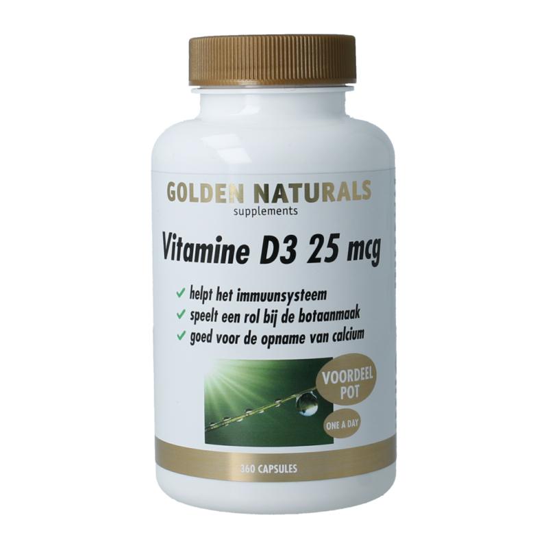 Golden Naturals Vitamine D3 25Mcg