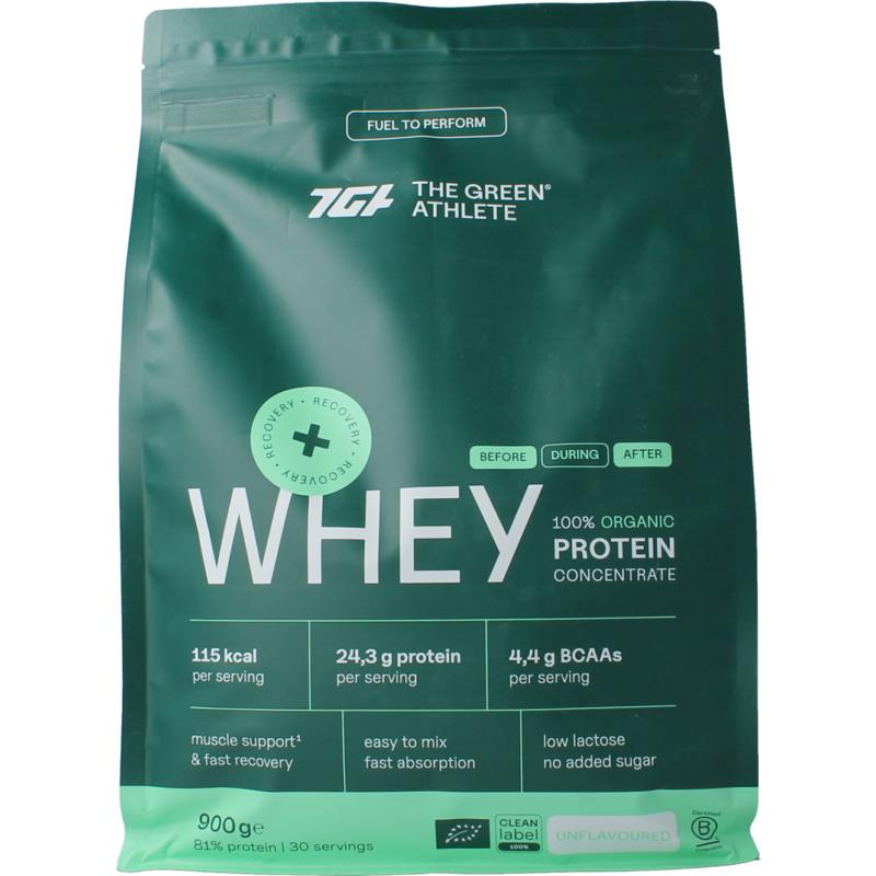 Green Athlete Whey Protein Concentrate Unflavoured Bio