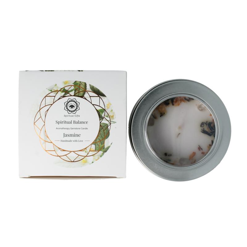 Green Tree Geurkaars Edelsteen Spiritueel Balans Jasmijn