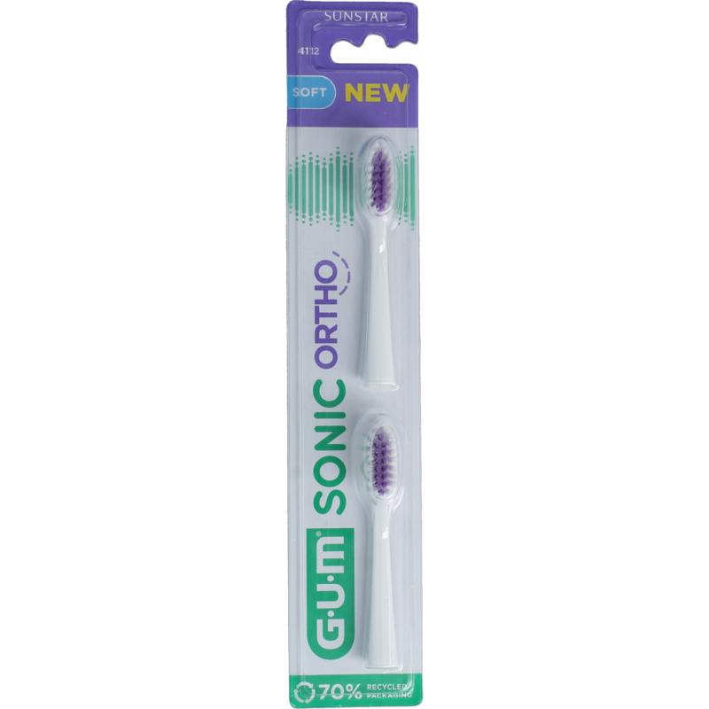Gum Sonic Ortho Batterij Tandenborstel Refill