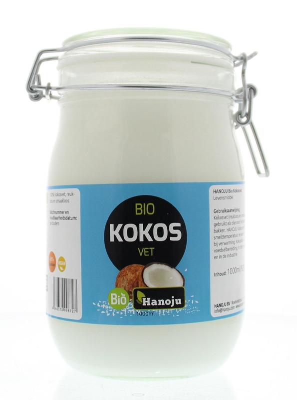 Hanoju Kokosolie Geurloos Beugelglas Bio