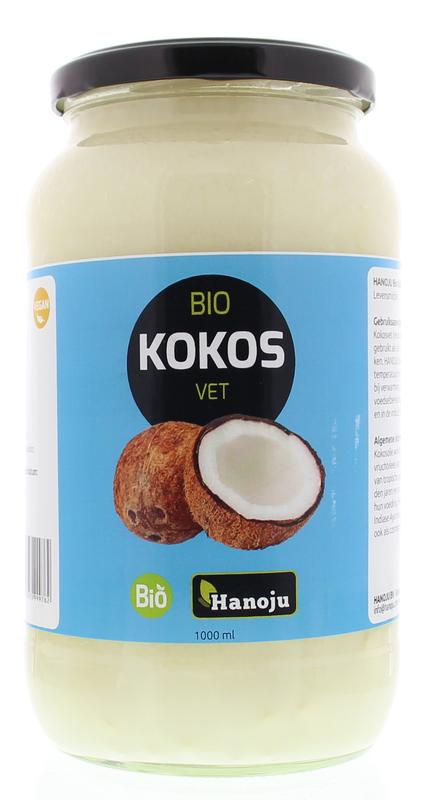 Hanoju Kokosolie Geurloos Glasfles Bio