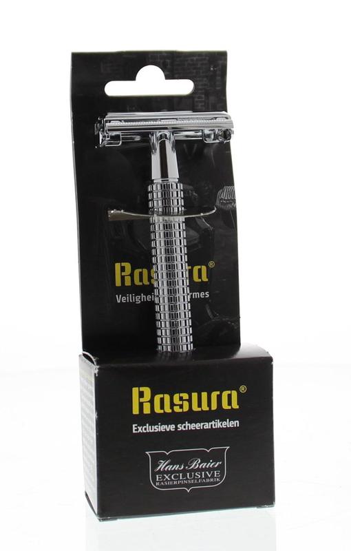 Hans Baier Veiligheidsscheermes Chroom Blister Met 10 Mesjes