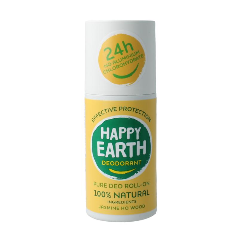 Happy Earth Deodorant Roll On Jasmine Ho Wood