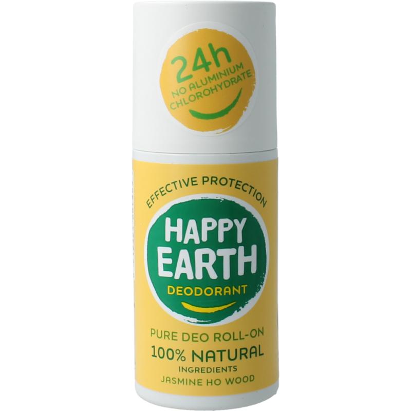 Happy Earth Deodorant Roll On Jasmine Ho Wood