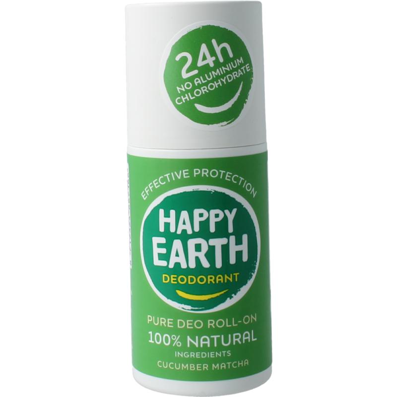 Happy Earth Pure Deodorant Roll-On Cucumber Matcha
