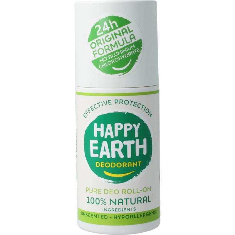 Happy Earth Pure Deodorant Roll-On Unscented