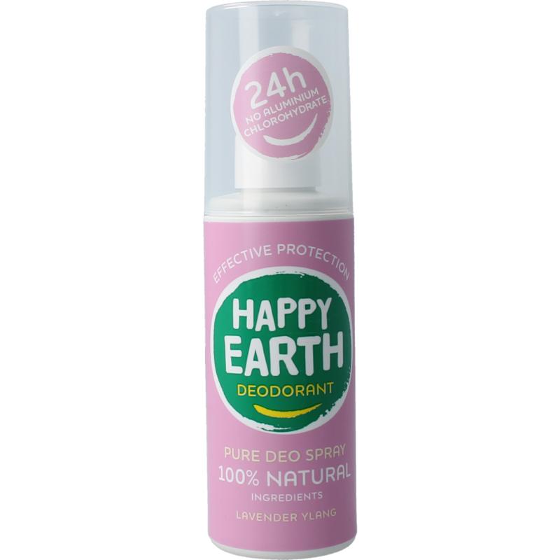 Happy Earth Pure Deodorant Spray Lavender Ylang