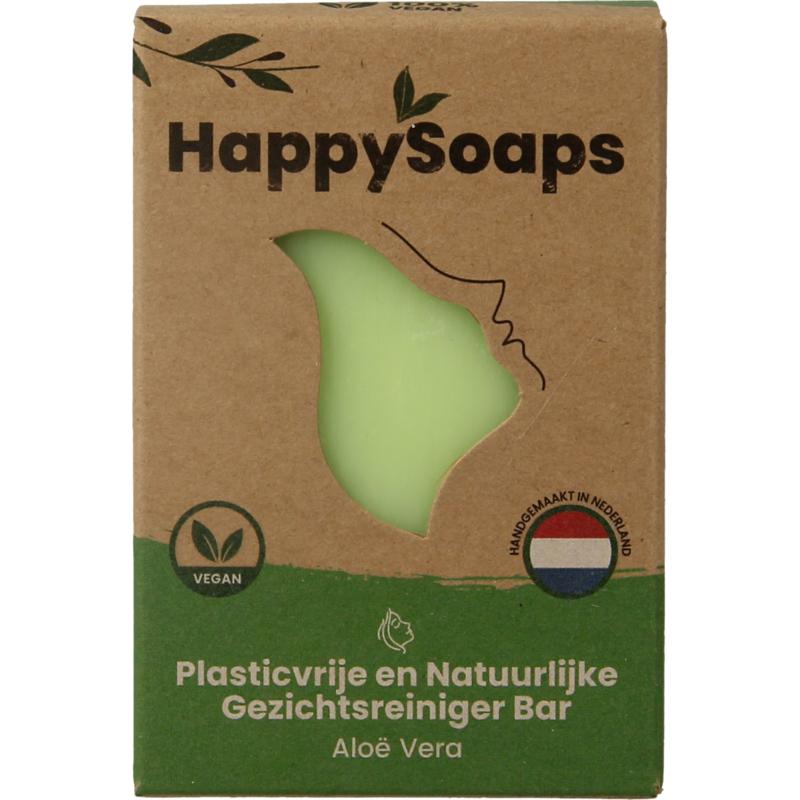 Happysoaps Gezichtsreiniger Bar Aloe Vera