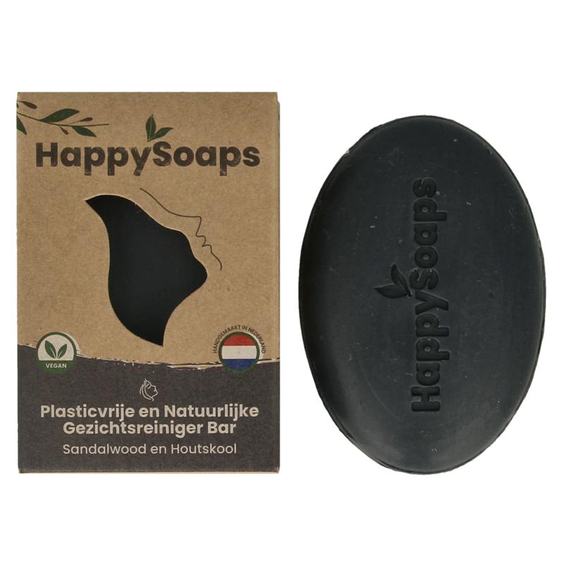 Happysoaps Gezichtsreiniger Bar Houtskool En Sandelwood