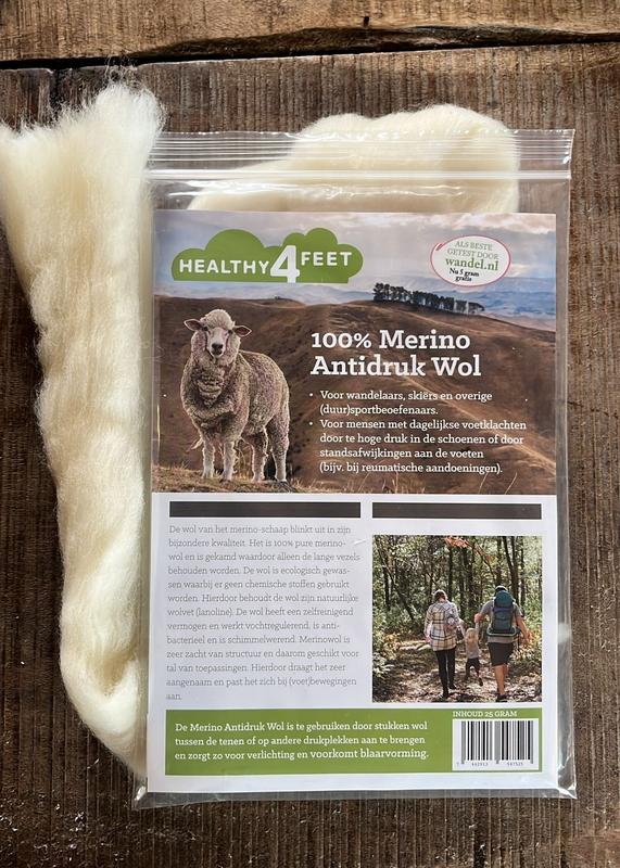 Healthy4feet Wandel 100% Merino Antidruk Wol 25 + 5 Gram