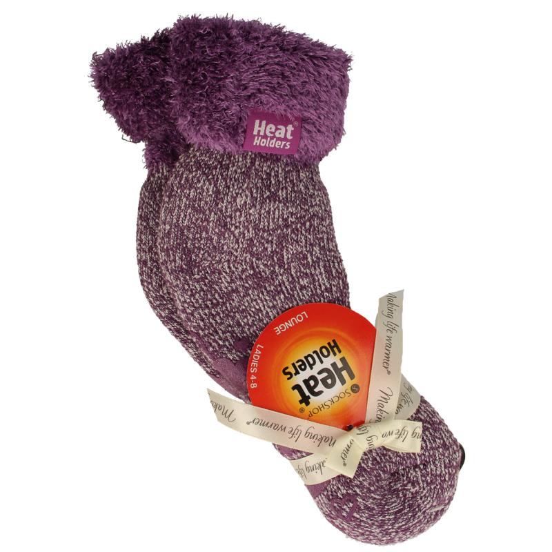 Heat Holders Ladies Lounge Socks Maat 4-8 (37-42) Lila Mauvec