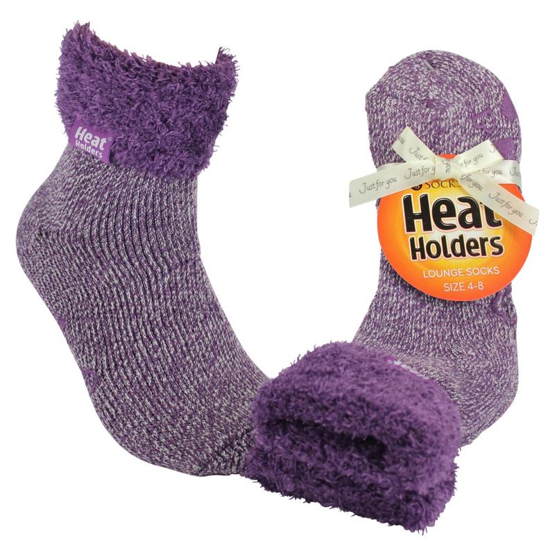 Heat Holders Ladies Lounge Socks Maat 4-8 (37-42) Lila Mauvec