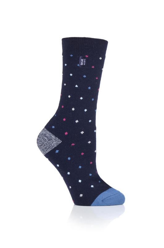 Heat Holders Ladies Ultra Lite Socks Berry Maat 4-8 Navy