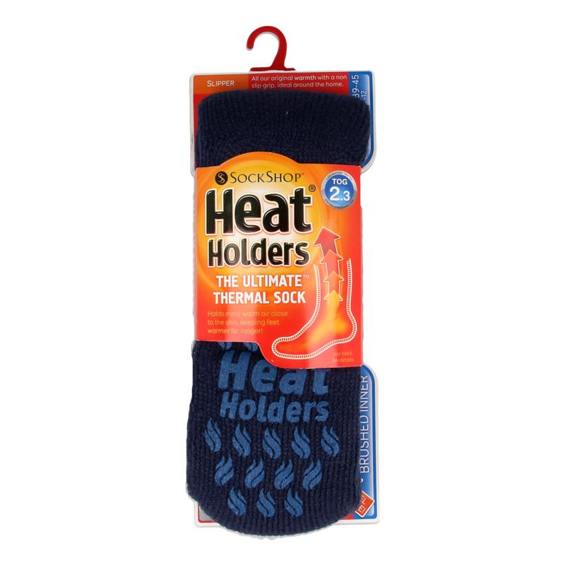 Heat Holders Mens Slipper Socks Maat 6-11 Deep Blue