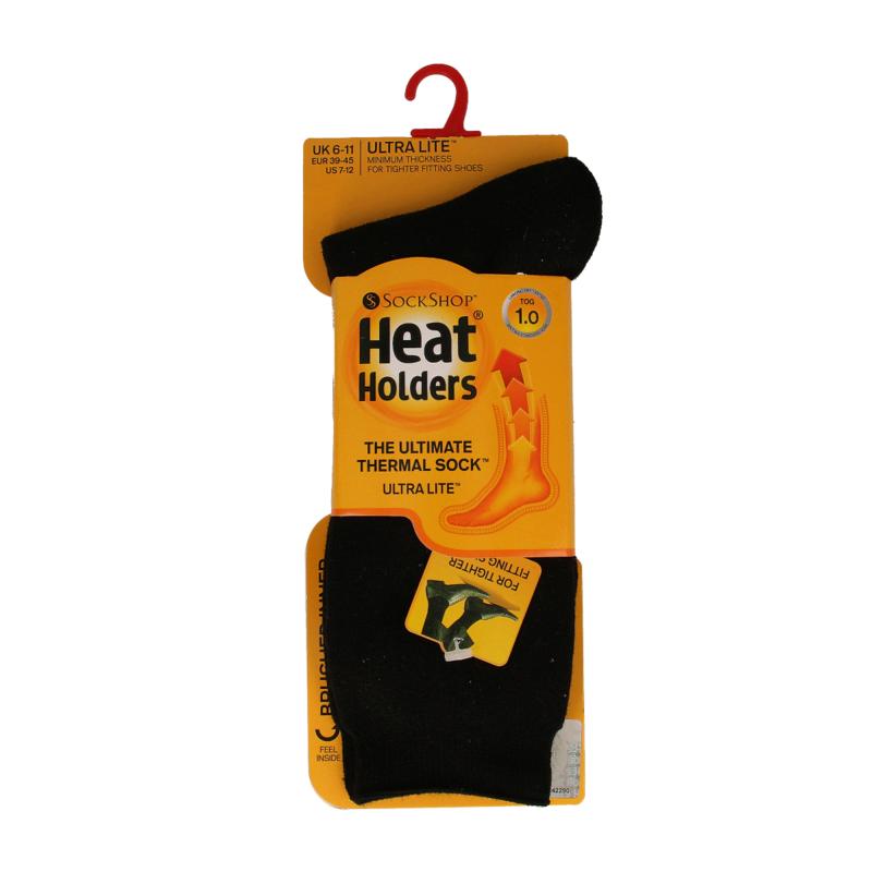 Heat Holders Mens Sock Ultra Lite Maat 6-11 Black