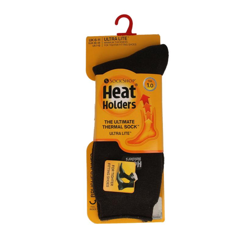 Heat Holders Mens Socks Ultra Lite Maat 6-11 Charcoal