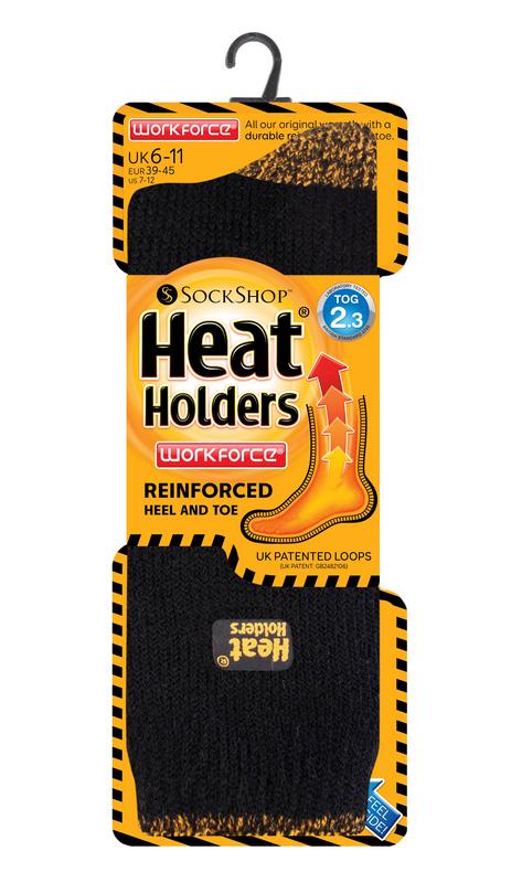 Heat Holders Mens Workforce Socks Maat 6-11 Black