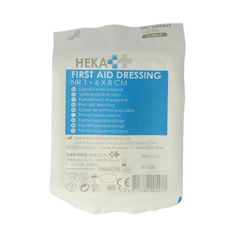 Heka Snelverband Nr. 1 6 X 8 Cm Steriel
