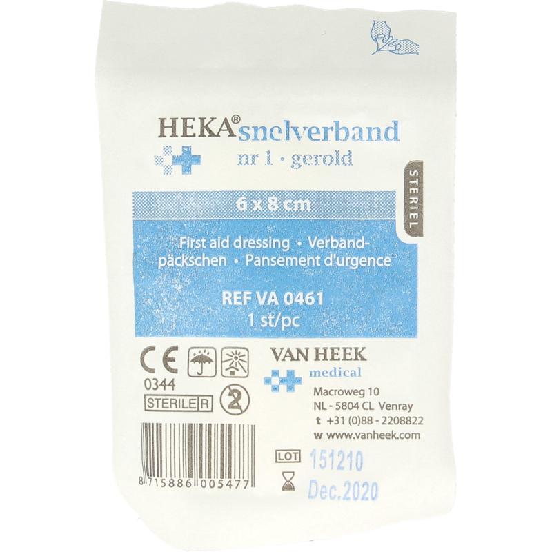 Heka Snelverband Nr. 1 6 X 8 Cm Steriel