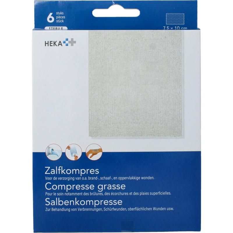 Heka Zalfcompres 7.5 X 10Cm Steriel