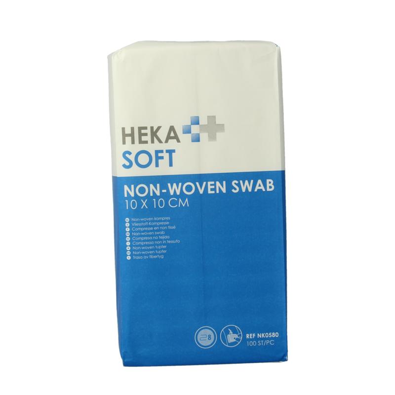 Heka Soft Non-Woven Kompres 10 X 10Cm Niet Steriel 8 Lagen