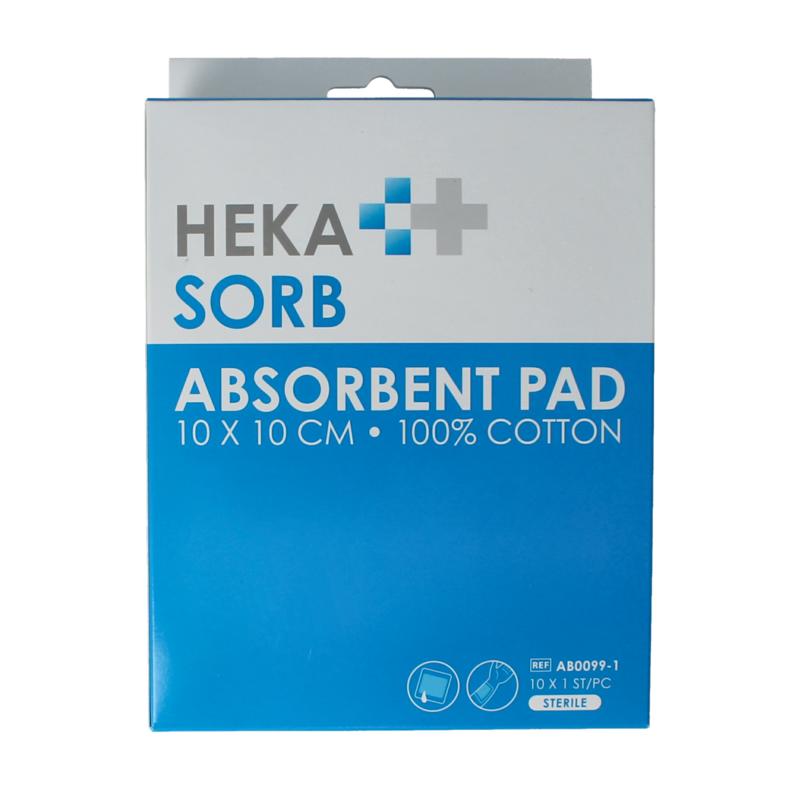 Hekasorb Absorberend Verband 10X10cm Steriel