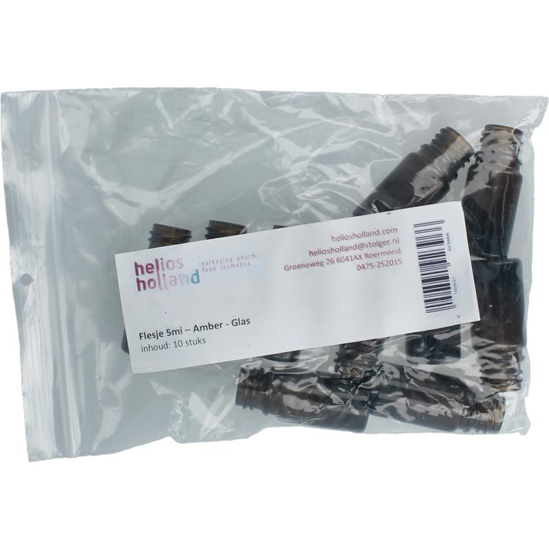Helios Holland Flesje Glas 5Ml Amber