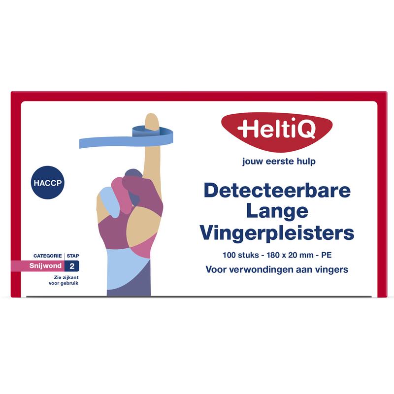 Heltiq Detect Vingerpleister Lang Pe 180 X 20Mm