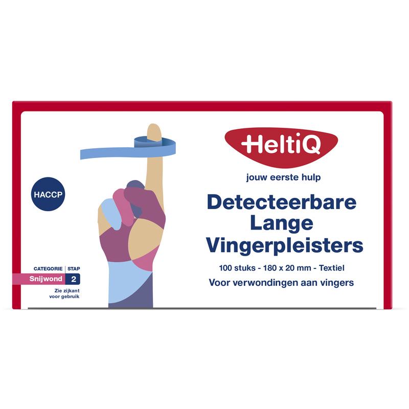 Heltiq Detect Vingerpleister Lang Textiel 180 X 20Mm