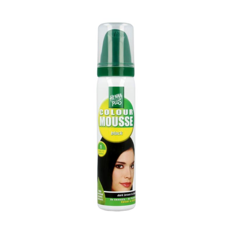 Henna Plus Colour Mousse Styling Zwart