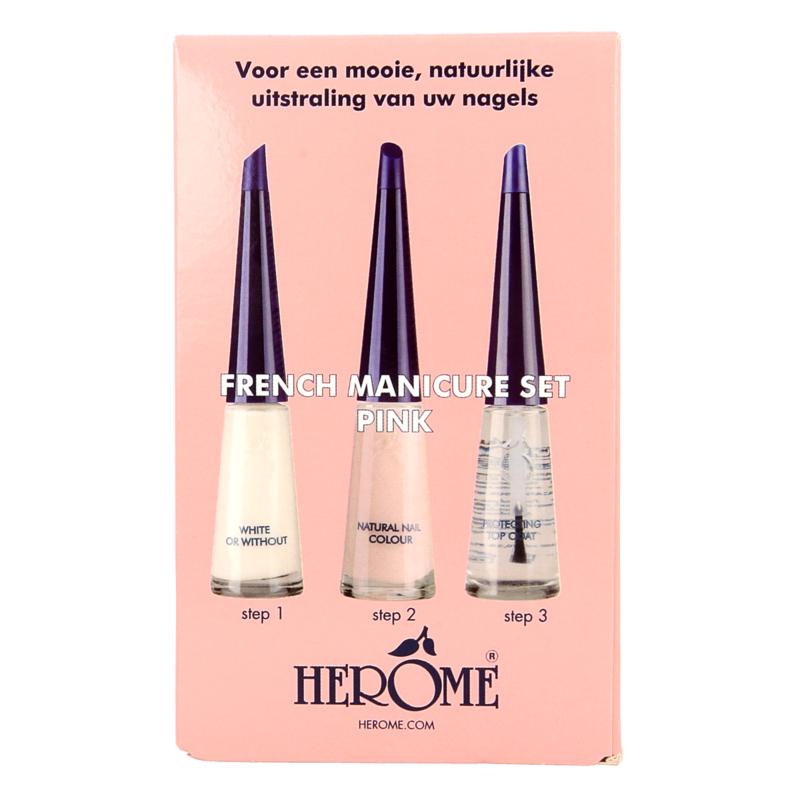 Herome French Manicure Set Pink 3 X 10Ml