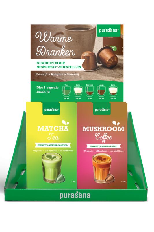 Hot Drinks Display Nespresso Capsules Gevuld