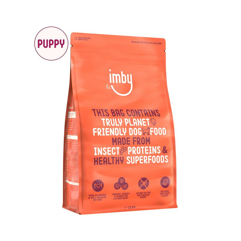 Imby Pet Food Hondenbrokken Insecteneiwit Puppy 1-12Mnd