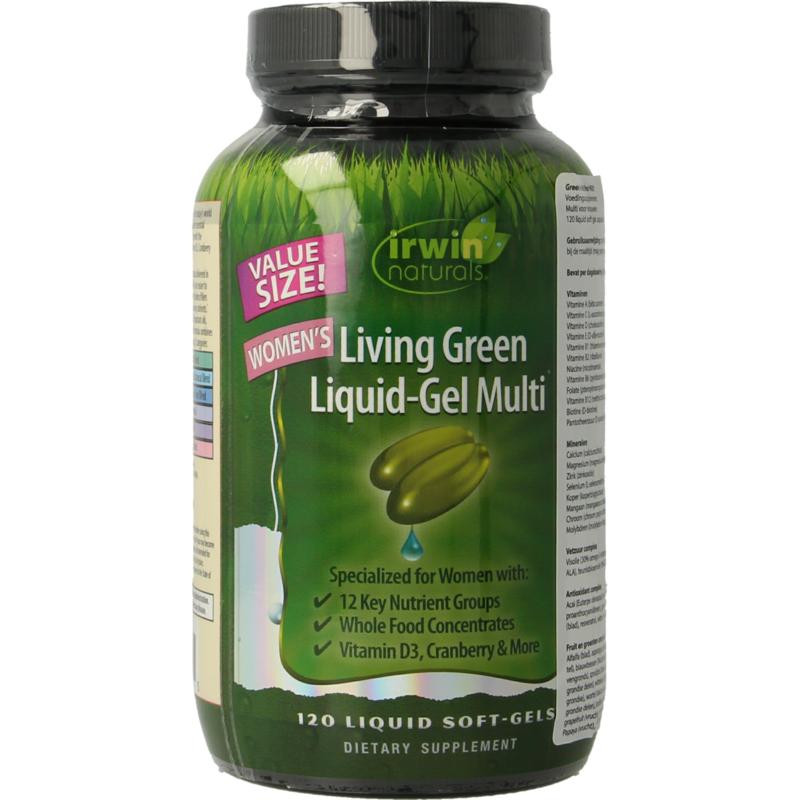Irwin Naturals Living Green Liquid Gel Multi For Women