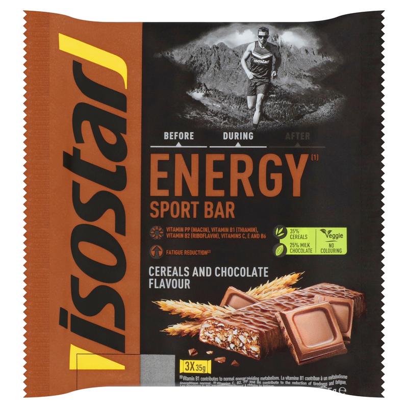 Isostar Energy Sport Bar Cereals & Chocolate 3 Pack