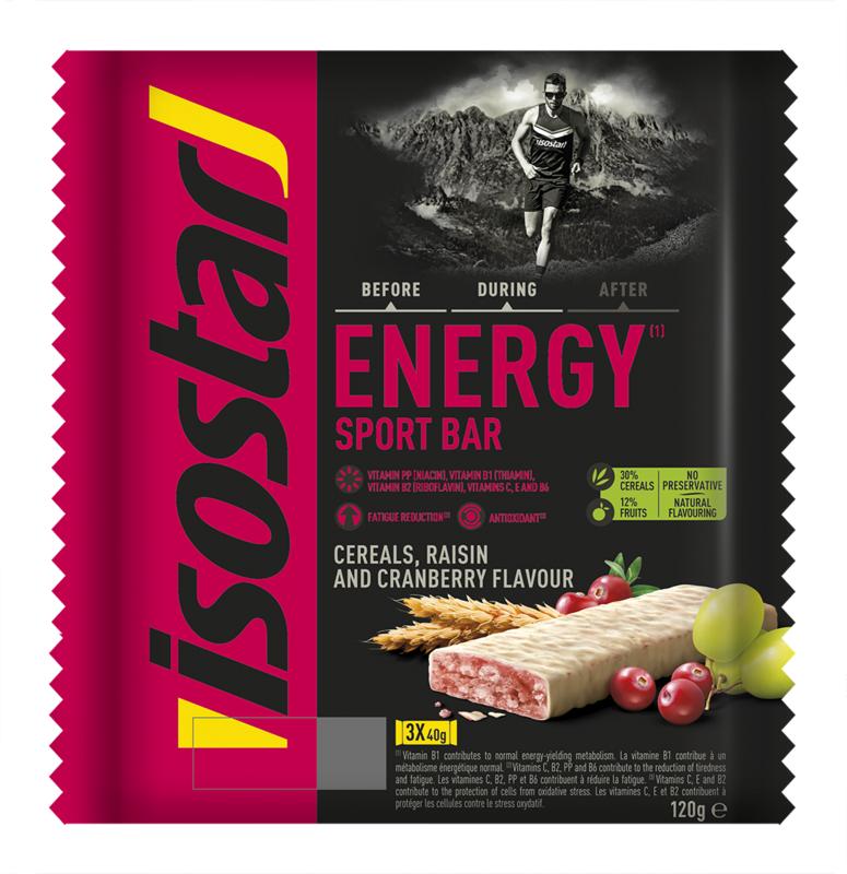 Isostar Energy Sport Bar Cereals & Cranberry 3 Pack